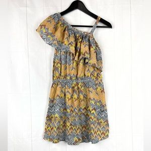 Ella Moss Yellow Orange Cold Shoulder Girls Dress Size 14